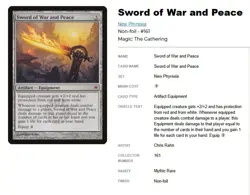 Sword of War and Peace - New Phyrexia - 2011 - Free Bonus Card Included!!! - Image 1