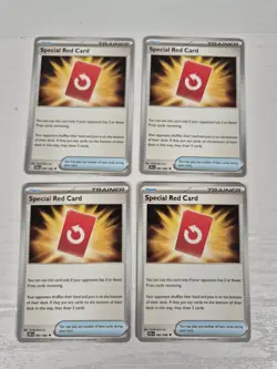 4x Special Red Card 082 Chaos Rising Uncommon Mega Evolution Playset Pokemon TCG - Image 1