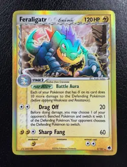 Feraligatr (Delta Species) 2/101 Holo Pokemon EX Dragon Frontiers MP - Image 1