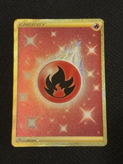 Pokemon TCG Fusion Strike 285/264 Fire Energy Secret Rare - NM - Image 1