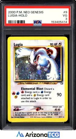Pokemon 2000 Lugia 9/111 Holo Neo Genesis PSA 3 - Image 1