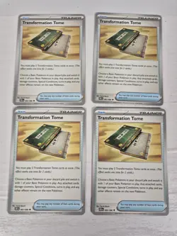 4x Transformation Tome 083/086 Uncommon Chaos Rising Pokemon TCG NM Playset - Image 1