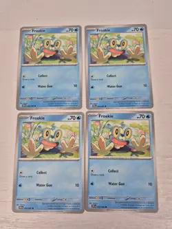 4x Froakie 020/086 Chaos Rising Pokemon Cards Playset Mega Evolutions TCG - Image 1