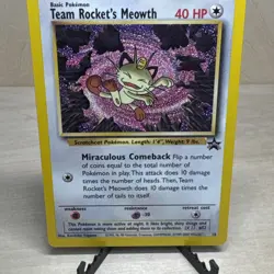 Wizards of the Coast Pokemon Card Team Rocket's Meowth 18/53 Promo Holo 40 HP - Image 1