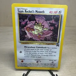 Wizards of the Coast Pokemon Card Team Rocket's Meowth 18/53 Promo Holo 40 HP - Image 2
