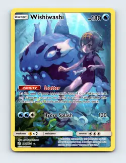 NM Wishiwashi 240/236 SM - Cosmic Eclipse Secret Rare Pokemon Card - Image 1