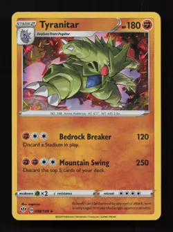 Tyranitar 088/189 Holo Rare Darkness Ablaze Pokemon Near Mint - Image 1