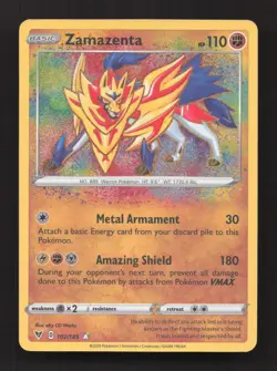 Zamazenta 102/185 Amazing Rare Vivid Voltage Pokemon Near Mint - Image 1
