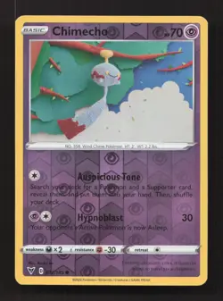 Chimecho 072/185 Common Vivid Voltage Pokemon Reverse Holo Lightly Played - Image 1