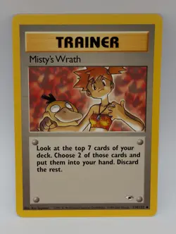 Pokemon Card Gym Heroes Misty's Wrath 114/132 Unlimited Uncommon NM/LP - Image 1