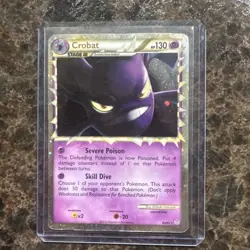Crobat 84/95 Holo Prime Rare HGSS Unleashed Pokemon Card - Image 1