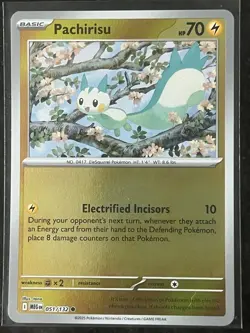 Pokemon TCG Pachirisu 51/132 Mega Evolution Reverse Holo NM - Image 1