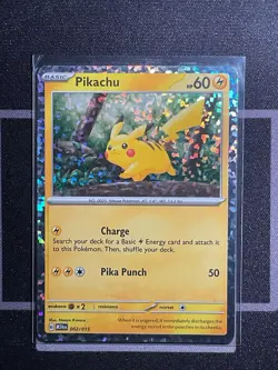 2024 Pikachu Holo Foil Pokemon TCG Card M24EN McDonald's Promo - Image 1