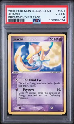 2004 POKEMON BLACK STAR PROMO DVD RELEASE #021 JIRACHI PSA 4 - Image 1