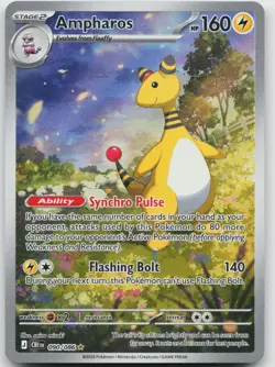 Ampharos 090/086 Holo Illustration Rare Chaos Rising Pokemon Near Mint - Image 1