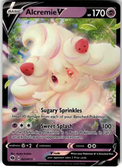 Alcremie V 022/073 Champion's Path Pokemon NM Fast Ship - Image 1