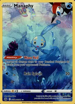 Manaphy GG06/GG70 Holo Crown Zenith Galarian Gallery Pokemon Holo NM - Image 1