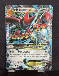 Pokemon TCG M Scizor EX 77/122 XY Breakpoint Ultra Rare Holo 2016 Light Played - Image 1