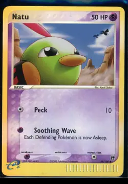 POKEMON NATU 69/100 REVERSE HOLO COMMON SANDSTORM | LP - Image 1