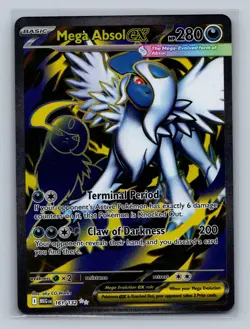 Mega Absol ex 161/132 Ultra Rare Mega Evolution NM aky CG Works Free Shipping - Image 1