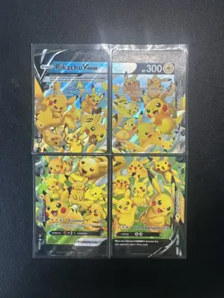 Pikachu V-Union SWSH 139 140 141 142 [Set of 4] Black Star Promo Pokemon Cards! - Image 1