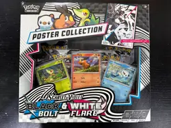Pokemon TCG Black Bolt & White Flare Unova Poster Collection Box New Sealed - Image 1
