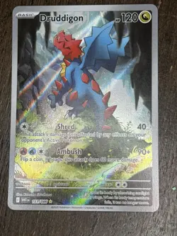 Druddigon 151/086 Illustration Rare White Flare Pokemon NM - Image 1