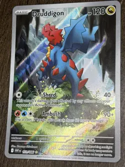 Druddigon 151/086 Illustration Rare White Flare Pokemon NM - Image 2