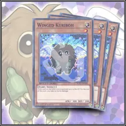YuGiOh WINGED KURIBOH x3 | JADEN'S DECK | SECRET RARE | 1ST EDITION 💎 - Image 1