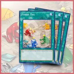 YuGiOh FOSSIL DIG x3 | 1st Edition GREAT CARD - Image 1