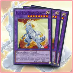 YuGiOh Blue-Eyes Tyrant Dragon x3 Blue-Eyes White Destiny SDWD - Image 1