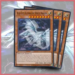 YuGiOh Blue-Eyes Alternative White Dragon x3 Blue-Eyes White Destiny SDWD - Image 1