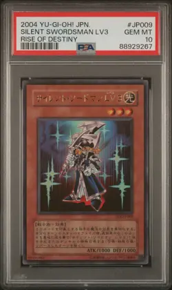2004 Yu-Gi-Oh! Silent Swordsman Lv3 Japanese Rise Of Destiny #JP009 PSA 10 - Image 1