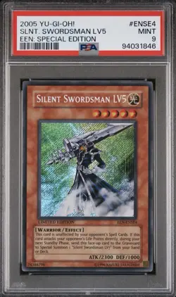 2005 Yu-Gi-Oh! Silent Swordsman LV5 #ENSE4 Secret Rare EEN Special Edition PSA 9 - Image 1