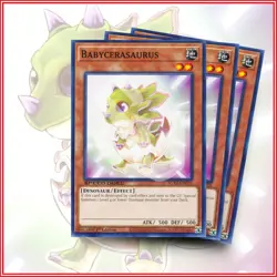 YuGiOh BABYCERASAURUS x3 | GREAT CARD 1st Edition - Image 1