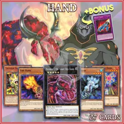 HAND DECK 27 | Fire Holding Genie Ice Magic Giant Red Thunder +BONUS YuGiOh - Image 1