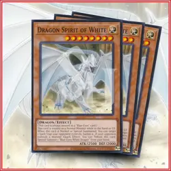 YuGiOh Dragon Spirit of White x3 Blue-Eyes White Destiny SDWD - Image 1
