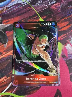 One Piece 2023 Roronoa Zoro Gift Collection Promotion Cards ST01-013 NM Foil - Image 1