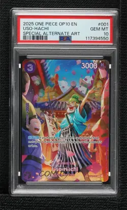 2025 One Piece Card Game: Royal Blood OP10 English SP Uso-Hachi PSA 10 GEM MT - Image 1