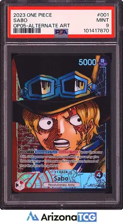 One Piece 2023 Sabo OP05-001 Alternate Art OP05 PSA 9 - Image 1