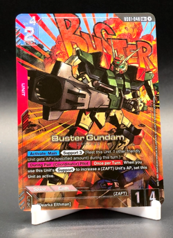 Buster Gundam - Gundam The Card Game G001-046 LR+ Legendary Rare Alt Art Foil - Image 1