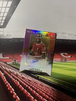 2023-24 Topps Inception UCC Virgil Van Dijk Purple Auto /25 - Image 1