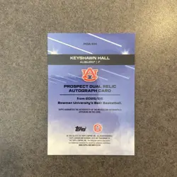 2025/26 Bowman U Best Keyshawn Hall Orange Refractor Dual Patch Auto #04/25 - Image 2