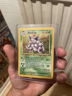 Nidoking 11/102 Original Holo Rare Base Set Pokemon Card 1999 WOTC TCG - Image 1
