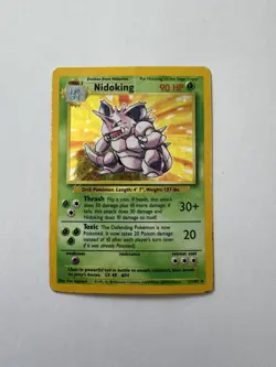 Nidoking Holo Rare Card 11/102 Base Set WOTC 1999 Vintage Pokemon TCG - Image 1