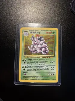 Pokemon TCG Nidoking Holo Rare Card 11/102 Base Set WOTC 1999 LP Condition - Image 1