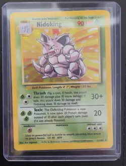 Pokemon Nidoking Holo Rare TCG Card Base Set 11/102, WOTC 1999 - Image 1