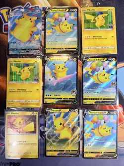 Pokemon Pikachu Card Lot 25th Anniversary English & Japanese V VMAX V-UNION - Image 3