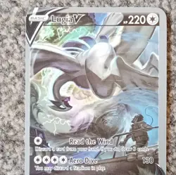 Pokemon TCG Lugia V 138/195 Silver Tempest Holo 2-Card Lot English (Damaged) - Image 2