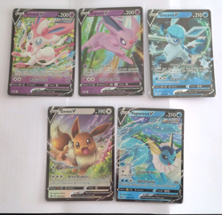 Pokemon TCG Evolving Skies 5-Card Lot Holo V (2021) Sylveon Espeon - Image 1